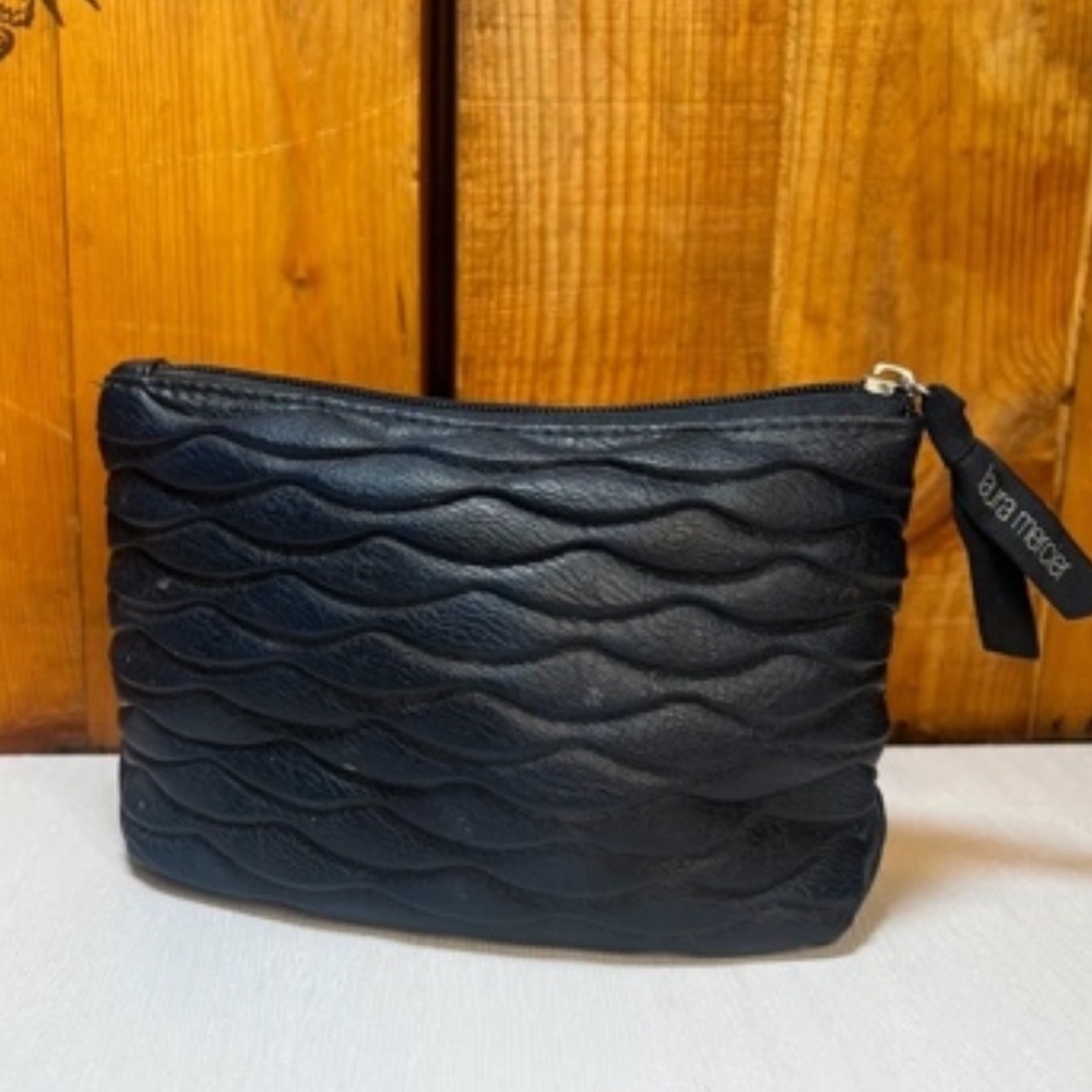 laura mercier Navy Quilted Wave Cosmetic Pouch - Picture 3 of 3